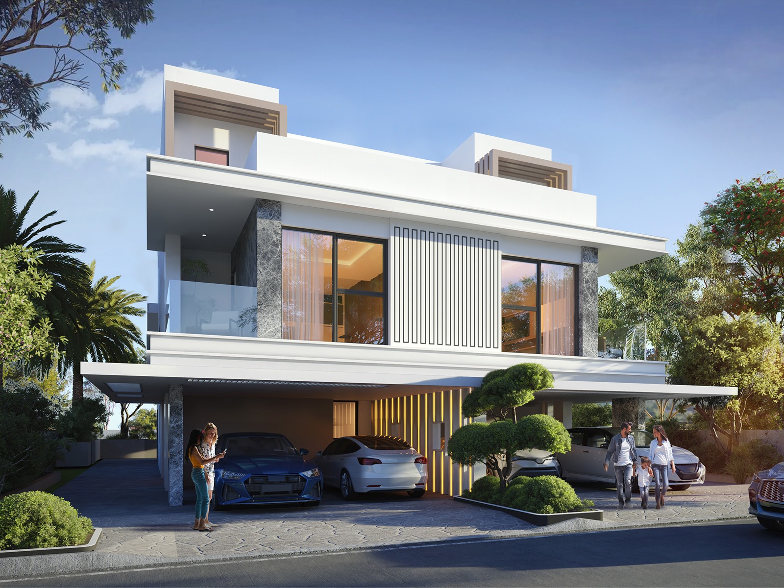 Luxury villa exterior at DAMAC Islands